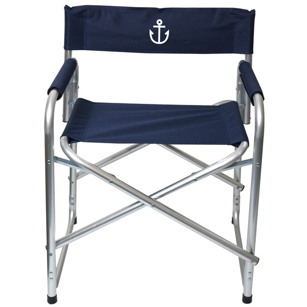 1852 Däckstol blå aluminium L50 x D42 x H74cm