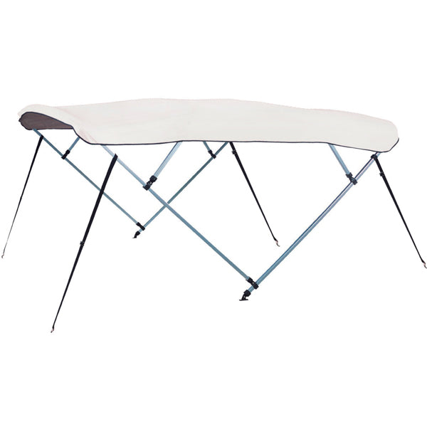 Bimini top 3-armad alurör Ø25mm vitt l180 b210-220 h140cm