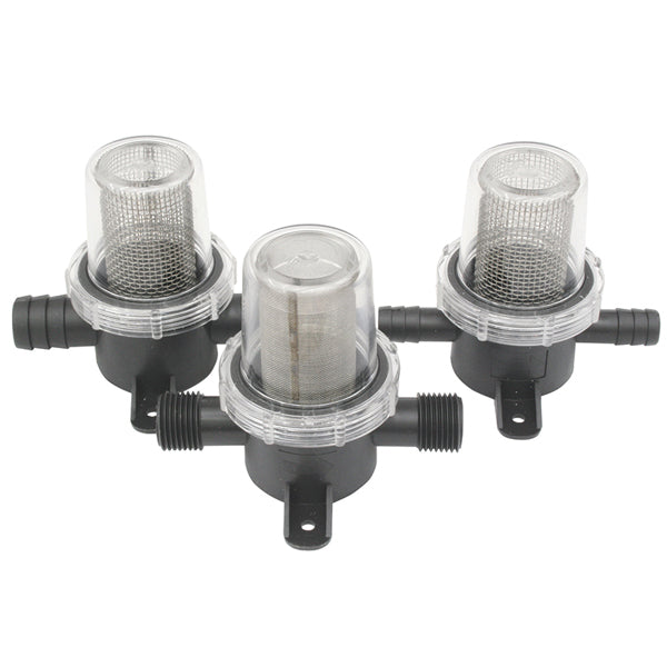 Vattenfilter in-line med fin RF-sil, Ø12 mm gänga