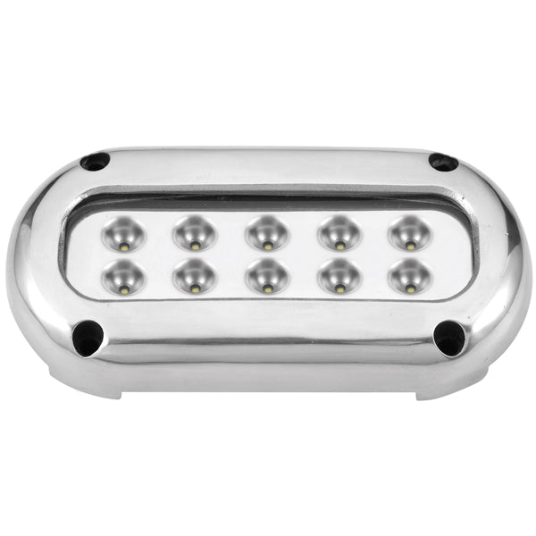 Undervattensbelysning utanpåliggande 25,2 W 10-30 V 10 LED blå