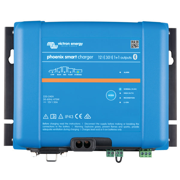Victron Phoenix Smart IP43 laddare 12 V 30 A (1+1) kom ihåg 25.0856