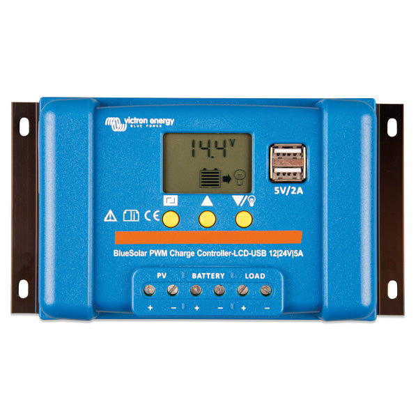 Victron BlueSolar PWM LCD och USB 12/24 V 5Amp