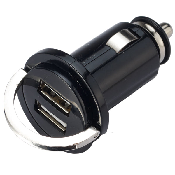 USB-laddare dubbla 12-24 Vdc uttag 5v / 2,1Amp för cigarrkontakt