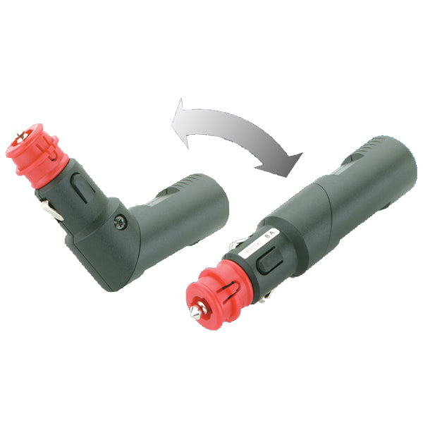 Universalkontakt 12/24 V med 8Amp säkring och vikled