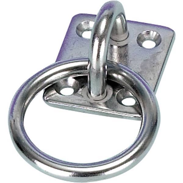 Monteringsplatta med lös ring Ø6 mm - RF stål