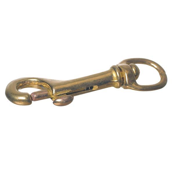 1852 Pistolhake av mässing, öga 16 mm l-77 mm
