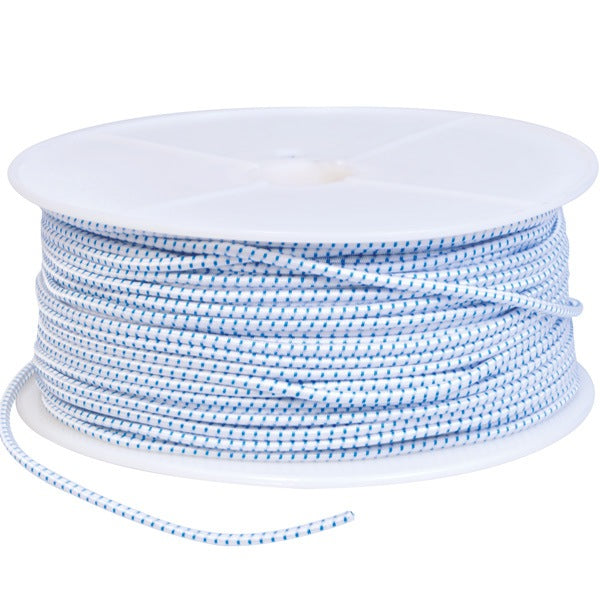 Elastisk lina vit/svart 4 mm - 100 m