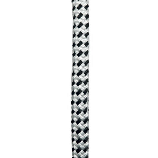 Robline förtöjningslina dubbelflätad 18 mm 6 m vit/svart