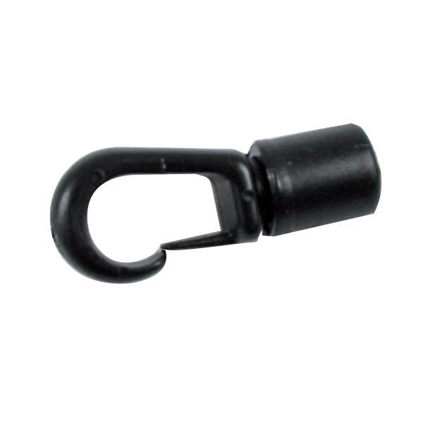Nylonkrok svart för 5-6 mm elastisk