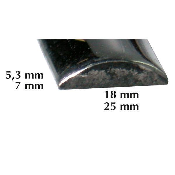 Fenderlist RF 18 mm halvrund, 3 m