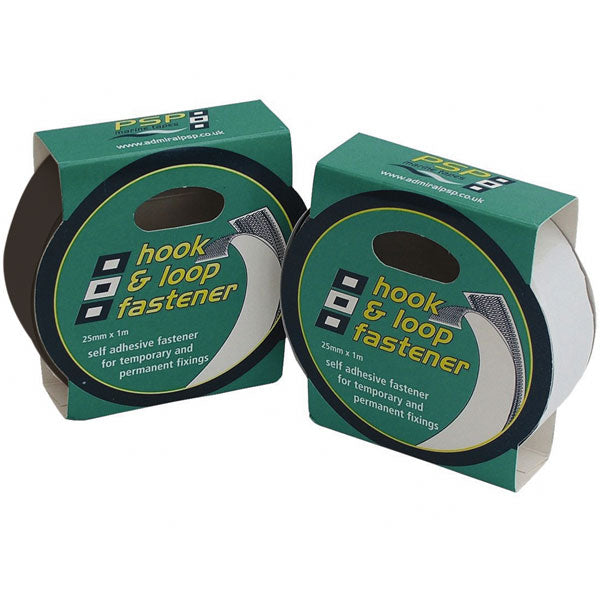 Psp kardborreband svart 25 mm x 1 m