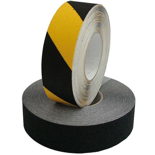 PSP Extra kraftig halkskyddande tejp svart/gul 50 mm x 5 m