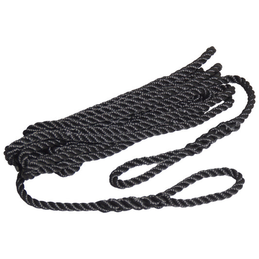 Robline fendertlina svart 3-slagen 2-pack 10mm x 2m