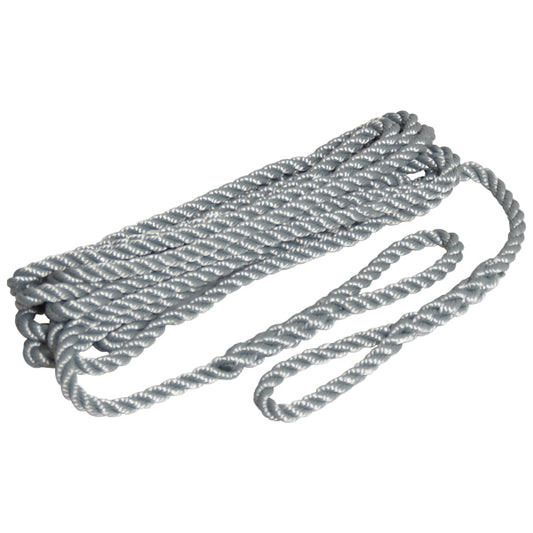 Robline fendertlina grå 3-slagen 2-pack 6mm x 1,5m