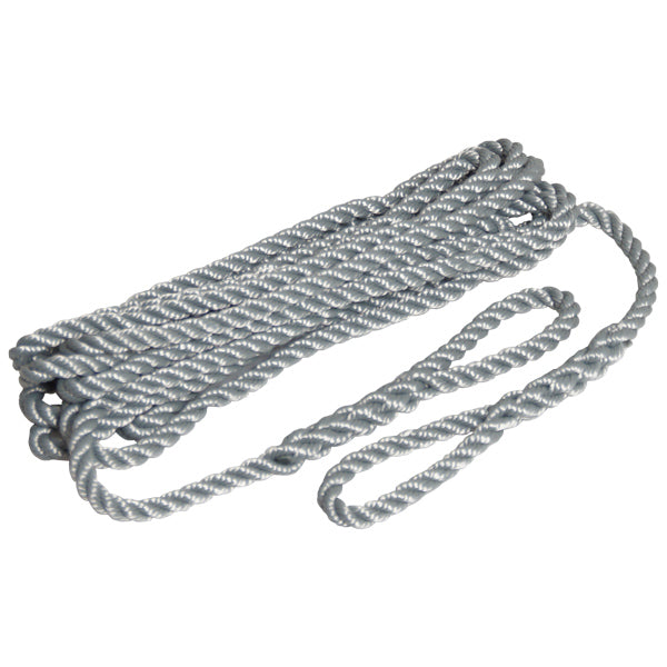 Robline fendertlina grå 3-slagen 2-pack 10mm x 2m