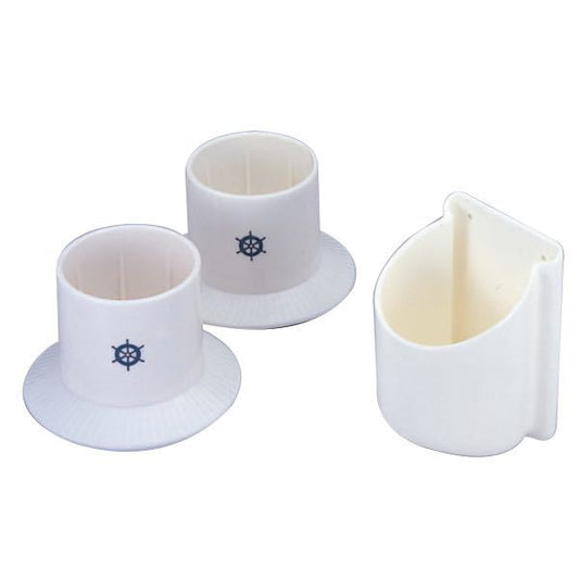 Flaskhållare vit plast 100mm