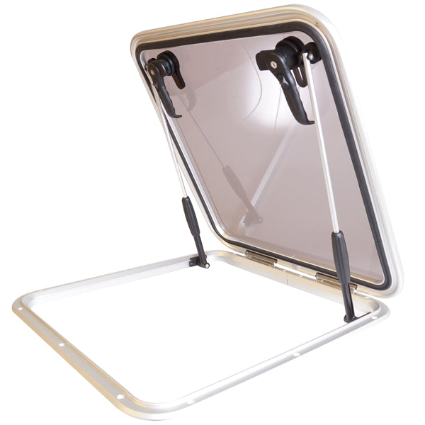 1852Marin lucka, medium profil eloxerad aluminium 505 x 505 mm