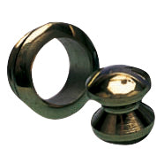 Rosett+knopp mässing 19mm, mont.hål 23mm