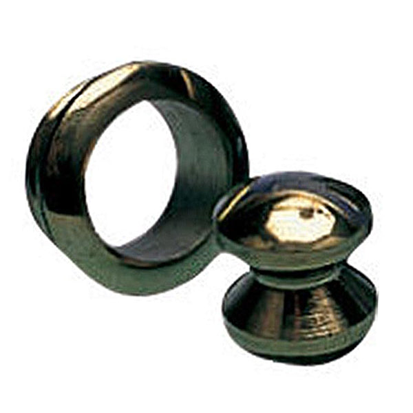 Rosett+knopp mässing 16mm Mont.hål 17mm