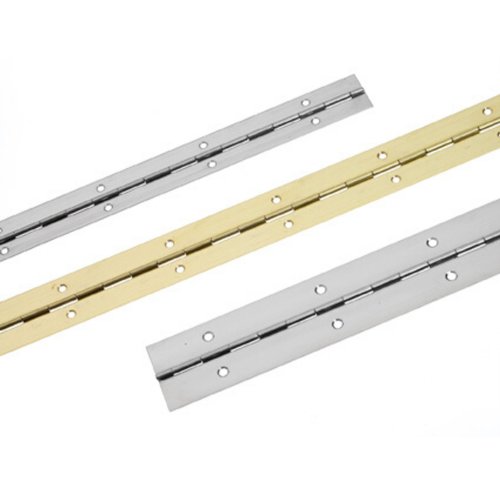 Pianogångjärn pol. mässing, 1000x25 mm