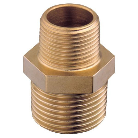 Nippel u/u gänga 1/4- 1/8"