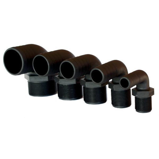Trudesign Slangstos 90° komposit svart 1 1/4" 38mm