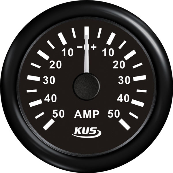 Kus amperemeter svart, med 50Amp shunt 12/24V