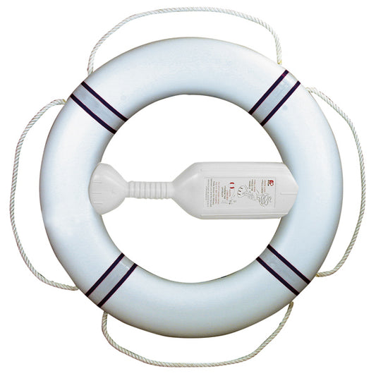 Livboj vit med reflex navy FP 380 med kastlina