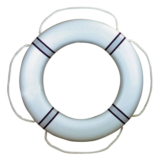 Livboj vit med blått reflexband, FP 380 utan kastlina