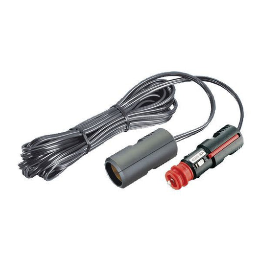 Universalkontakt 12/24 V med 8 ampere säkring, 4 m kabel och utv