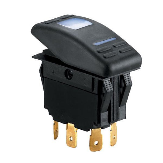 Kontakt 3-polig med LED -(on)- off 12 V max 15a