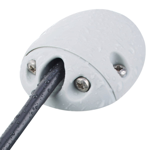 90° kabelgenomföring grå nylon 7-9 mm kabel