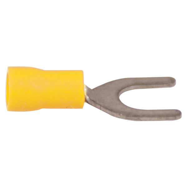 Gaffelkabelsko gul 4,3 mm -100 st