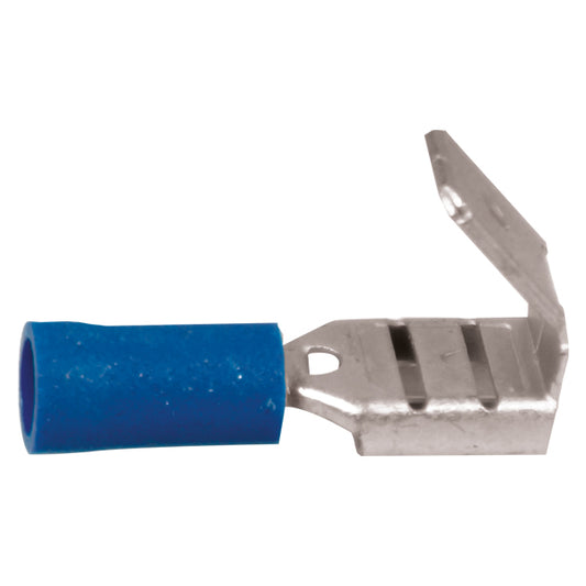 Flatstiftskontakt hane blå 6,4x0,8 mm