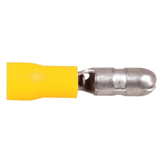Hankontakt rund gul 5,0 mm- 50 st
