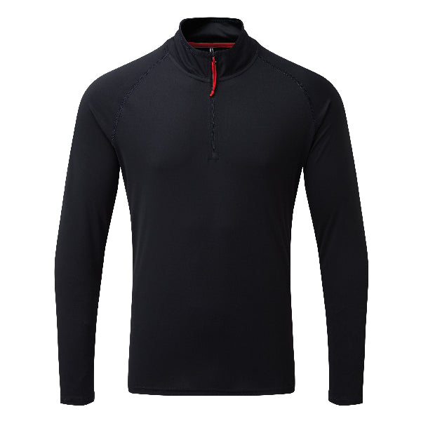 Gill UV009 Men's UV Långarmad Zip T-shirt Navy strl. L