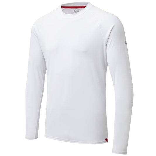 Gill UV011 Herr UV Tec T-Shirt Lång Vit Str S