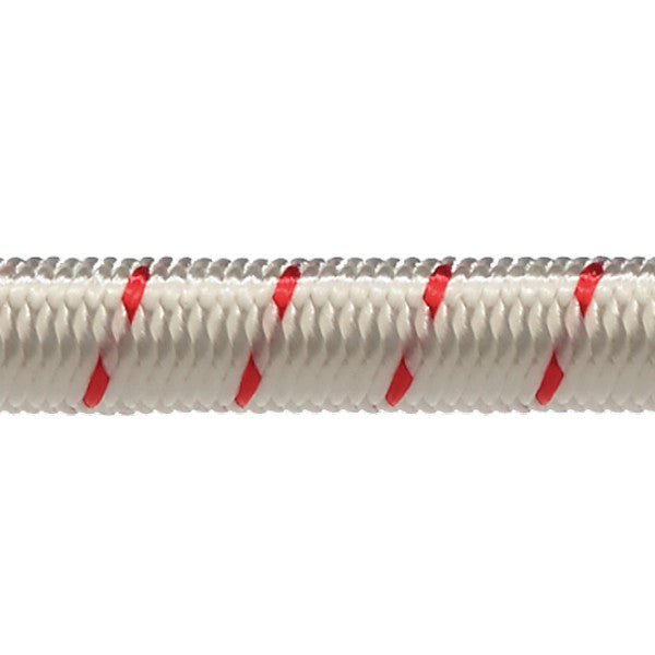 Robline Elastisk lina, 5mm Vit/Röd  - 1 m