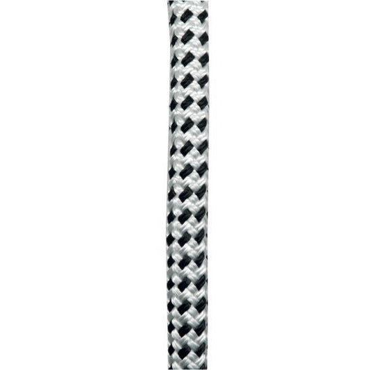 Robline förtöjningslina dubbelflätad 18 mm 6 m vit/svart