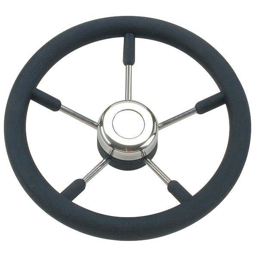 Stålratt och svart ring Ø32 cm