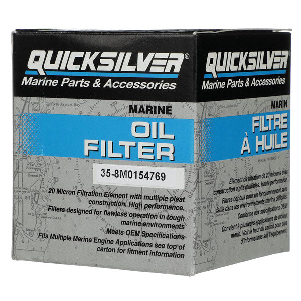 Quicksilver 8M0154769 Oljefilter till olika marinmotorer