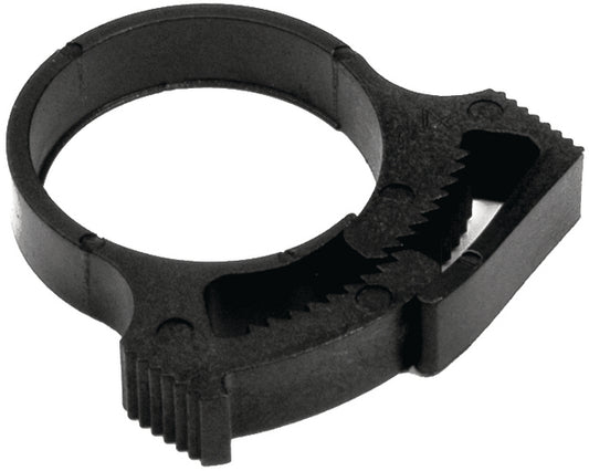 Slangklämma plast 15,0 - 17,1 mm svart - 7mm