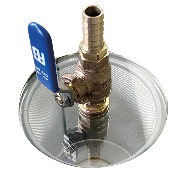 Guidi Polycarbonat lock med kulventil till 3/4"" & 1""