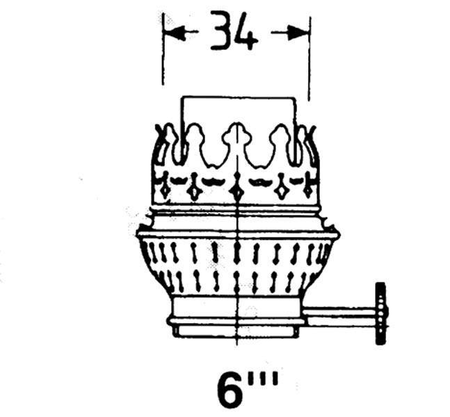 DHR Brännare Mässing 6"